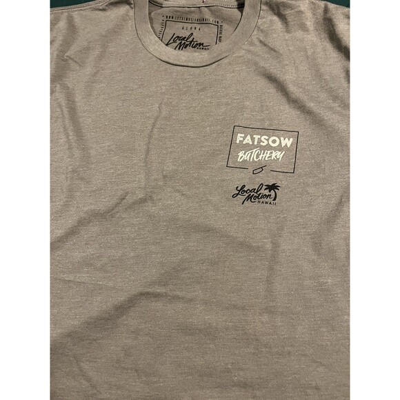 Local Motion Hawaii FatSow Butchery T-Shirt Tee MEDIUM Pig Honolulu Beach Tropic - Picture 2 of 6